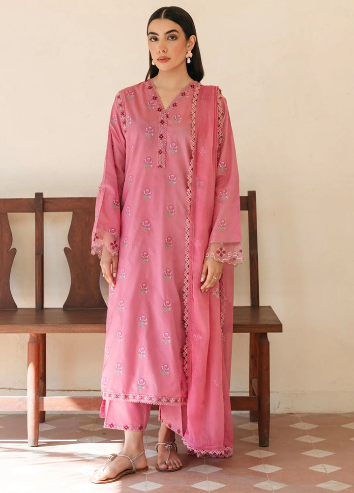Mannat Clothing Pret Embroidered Lawn 3 Piece Suit Dune