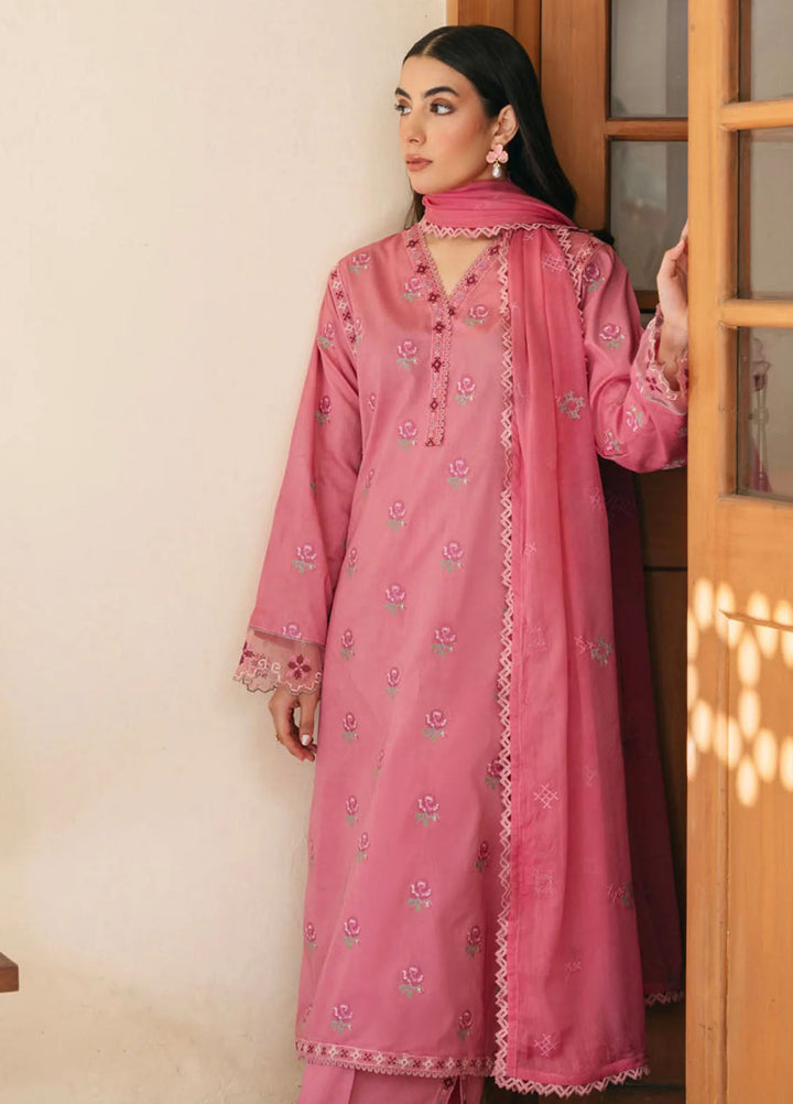 Mannat Clothing Pret Embroidered Lawn 3 Piece Suit Dune