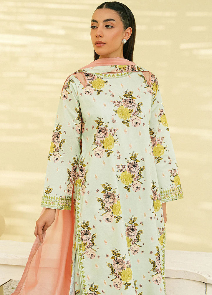 Mannat Clothing Pret Embroidered Lawn 3 Piece Suit Petals