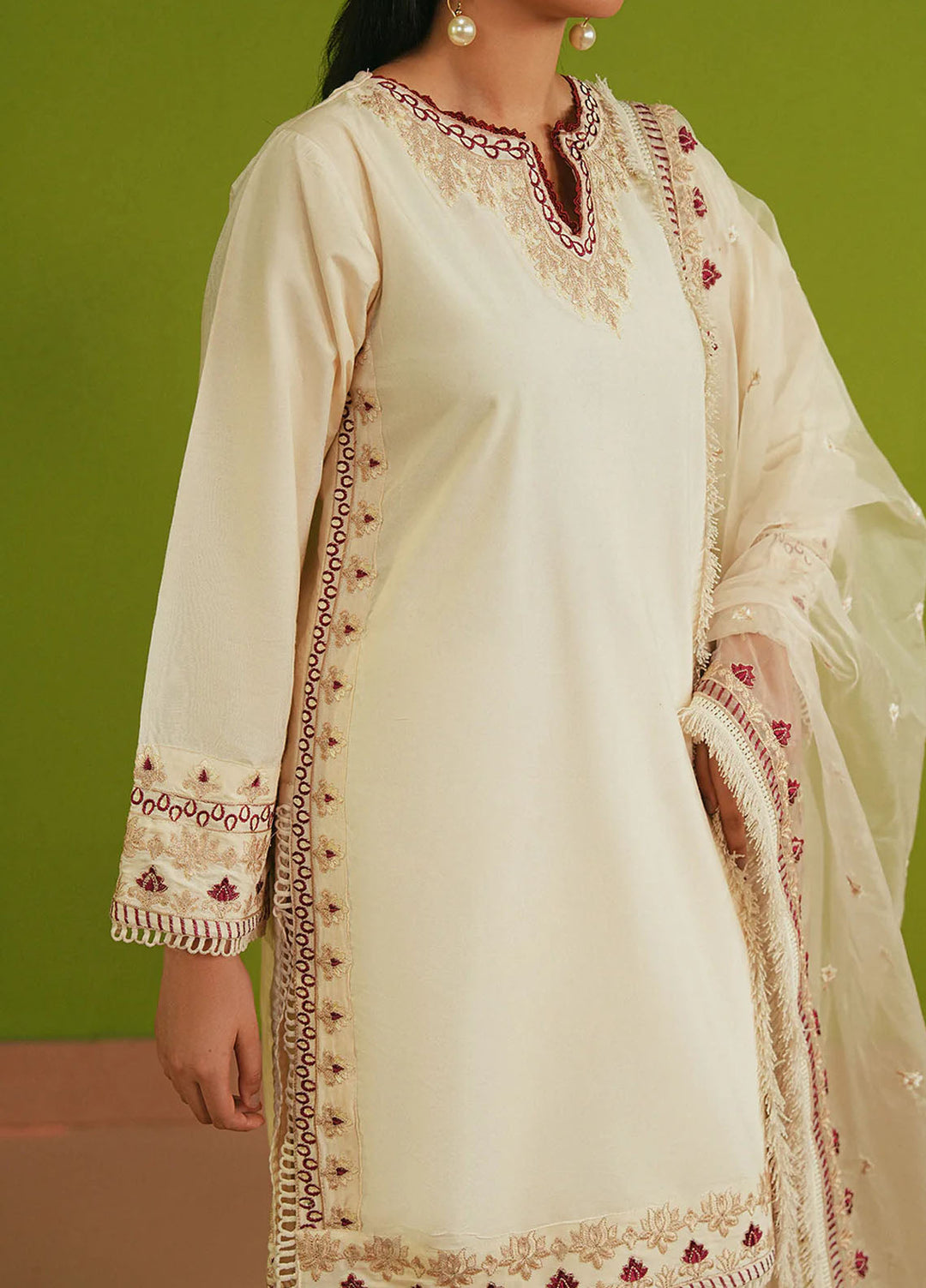 Mannat Clothing Pret Embroidered Viscose 3 Piece Suit Twilight