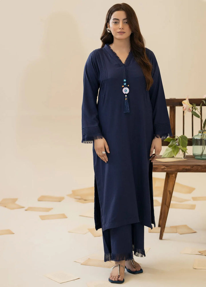 Mannat Clothing Pret Printed Light Khaddar 2 Piece Suit Sapphire