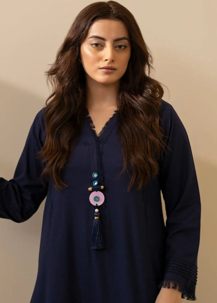 Mannat Clothing Pret Printed Light Khaddar 2 Piece Suit Sapphire