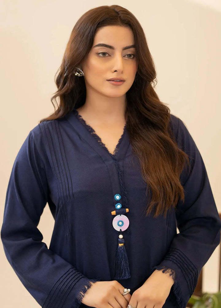 Mannat Clothing Pret Printed Light Khaddar 2 Piece Suit Sapphire