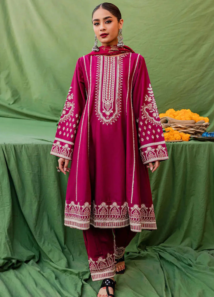 Mannat Pret Embroidered Cotton 3 Piece Suit Haseen