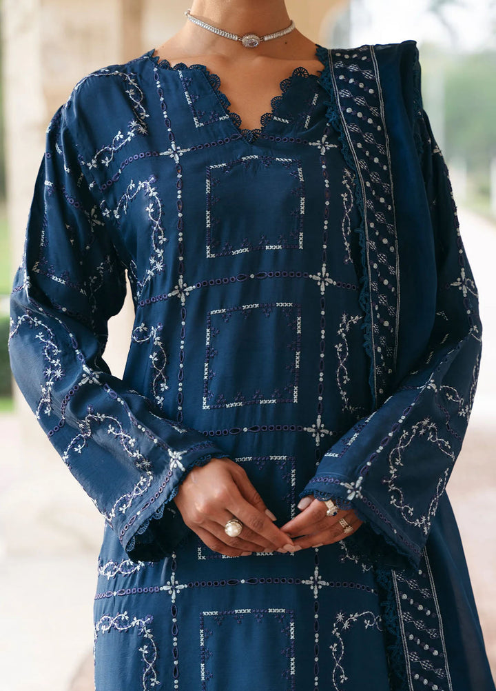 Mannat Pret Embroidered Raw Silk 3 Piece Suit Azlin