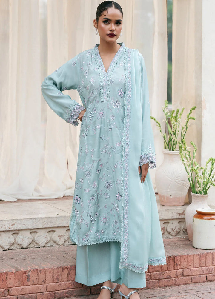 Mannat Pret Embroidered Raw Silk 3 Piece Suit Bali