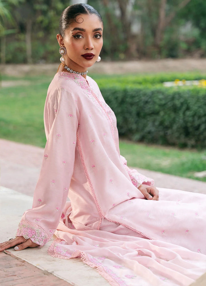 Mannat Pret Embroidered Raw Silk 3 Piece Suit Luna