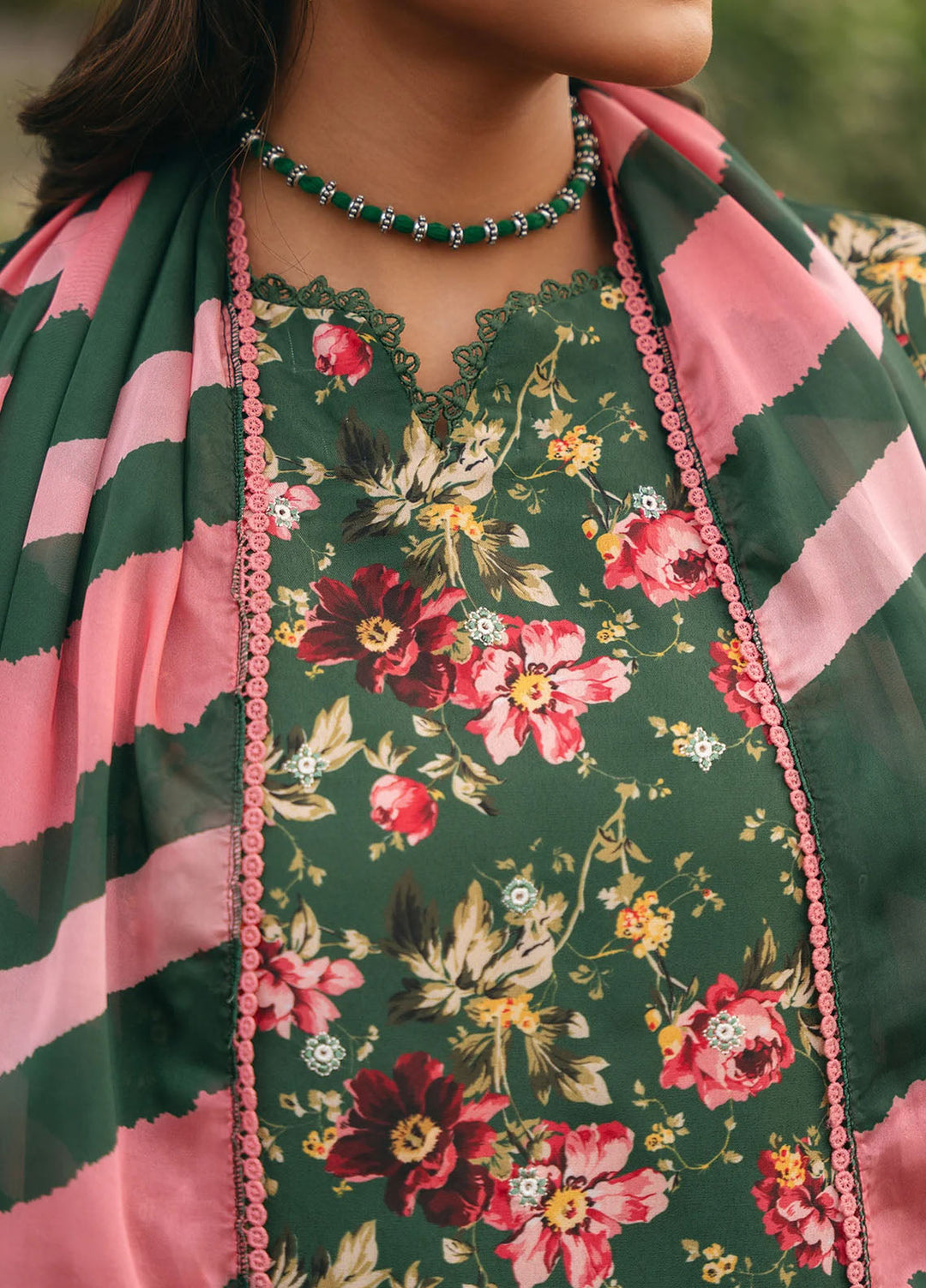 Mannat Pret Printed Cotton Lawn 3 Piece Suit Clover