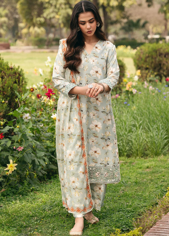 Mannat Pret Printed Cotton Lawn 3 Piece Suit Dew