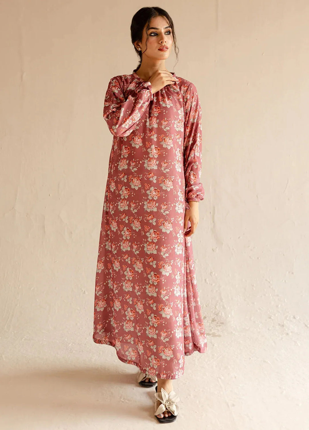 Mannat Pret Printed Crepe Kurti Faryal