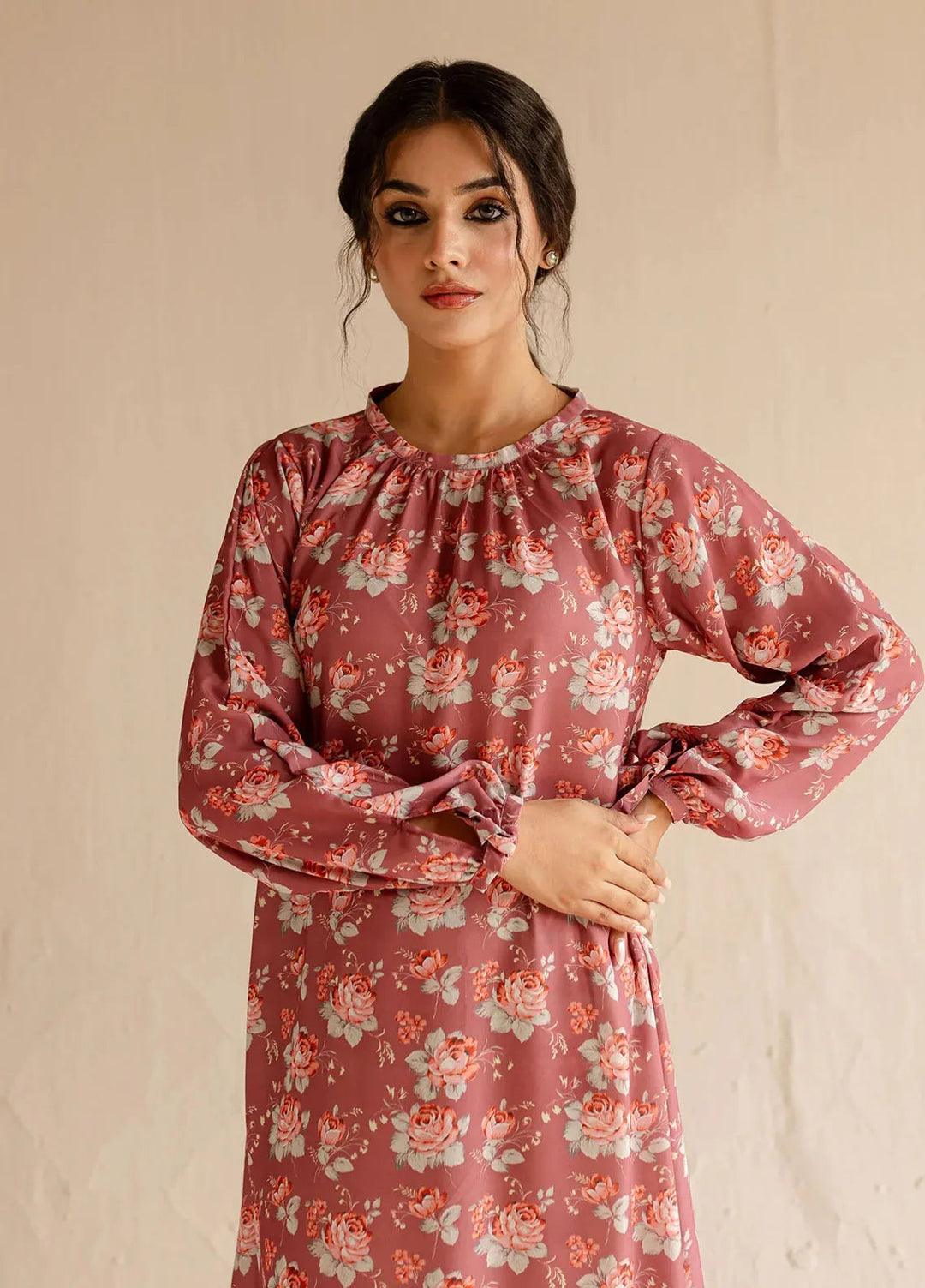 Mannat Pret Printed Crepe Kurti Faryal