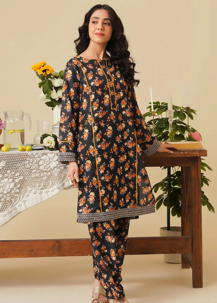 Mannat Pret Printed Poly Lawn 3 Piece Suit Beachy