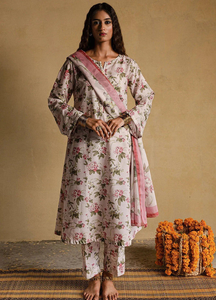 Mannat Pret Printed Raw Silk 3 Piece Suit Farah
