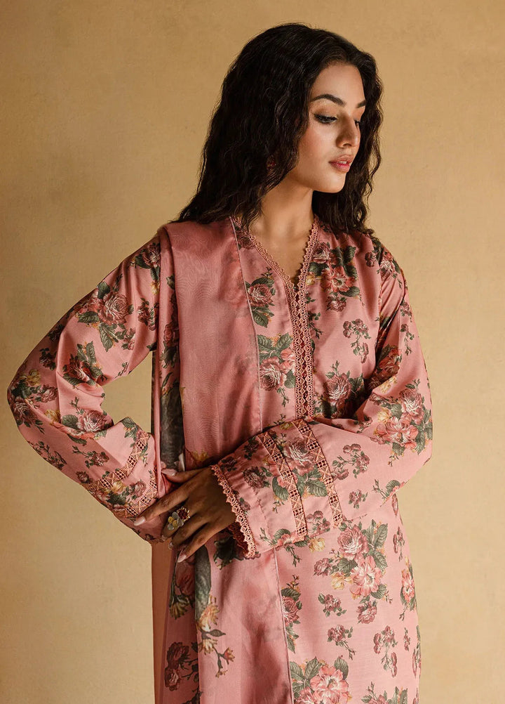 Mannat Pret Printed Raw Silk 3 Piece Suit Roohi