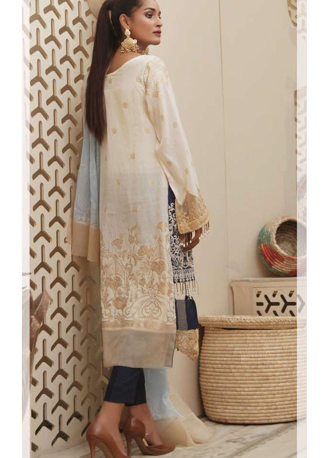 Marasim Embroidered Cotton Suits Unstitched 3 Piece MS21LW D-01 - Formals Collection