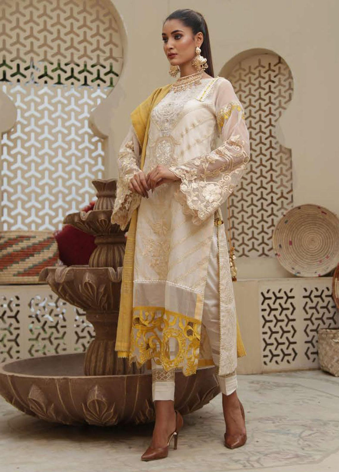 Marasim Embroidered Dobby Suits Unstitched 3 Piece MS21LW D-02 - Formals Collection