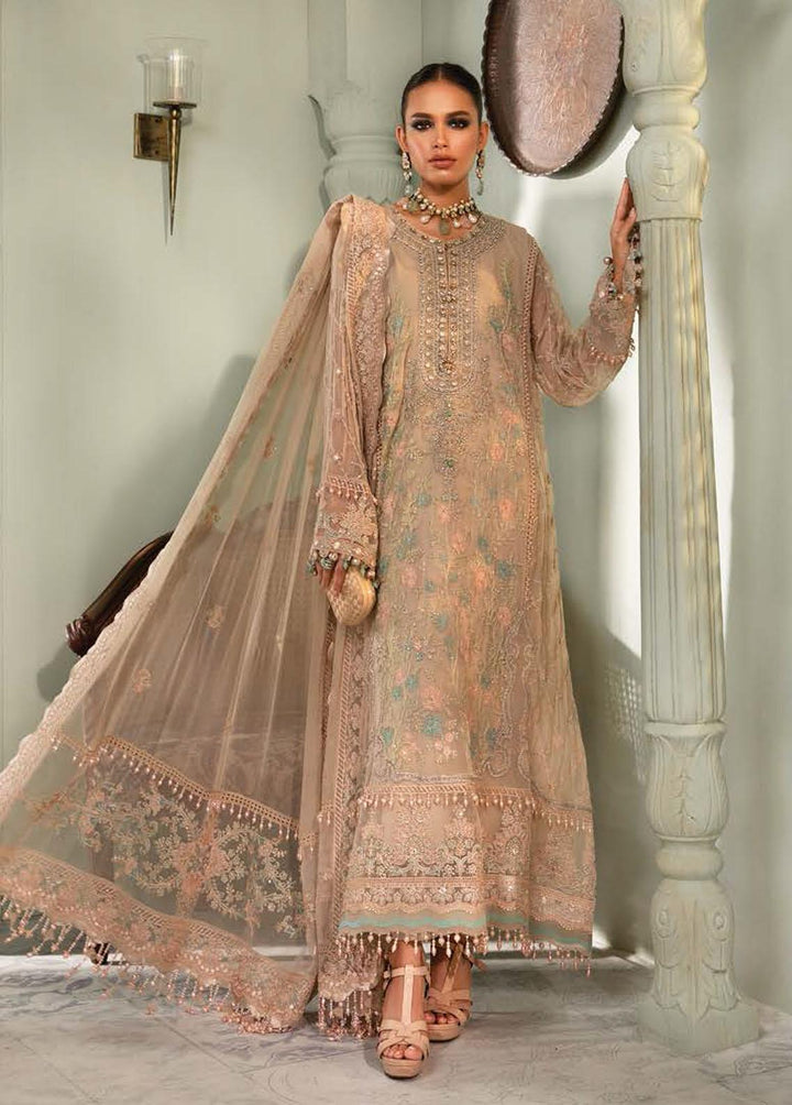 Maria B Embroidered Chiffon Suits Unstitched 3 Piece MB22CU D6 - Luxury Collection