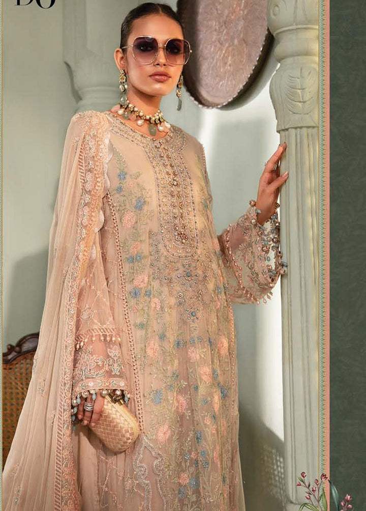 Maria B Embroidered Chiffon Suits Unstitched 3 Piece MB22CU D6 - Luxury Collection