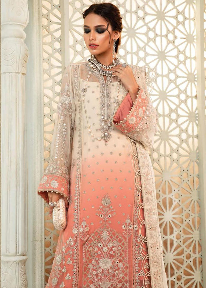 Maria B Embroidered Chiffon Suits Unstitched 3 Piece MB22CU D8 - Luxury Collection
