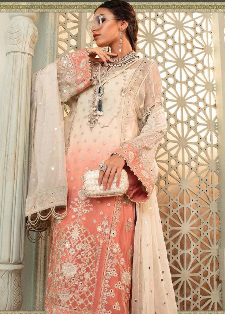 Maria B Embroidered Chiffon Suits Unstitched 3 Piece MB22CU D8 - Luxury Collection