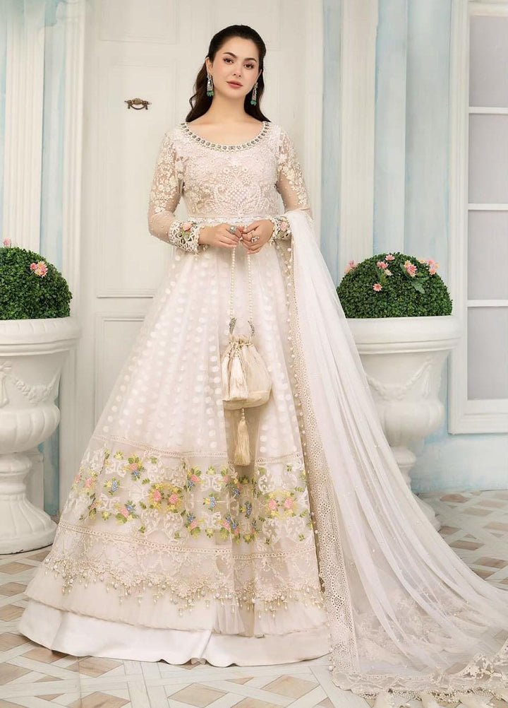 Maria B Embroidered Chiffon Suits Unstitched 3 Piece MB22C D3 - Luxury Collection