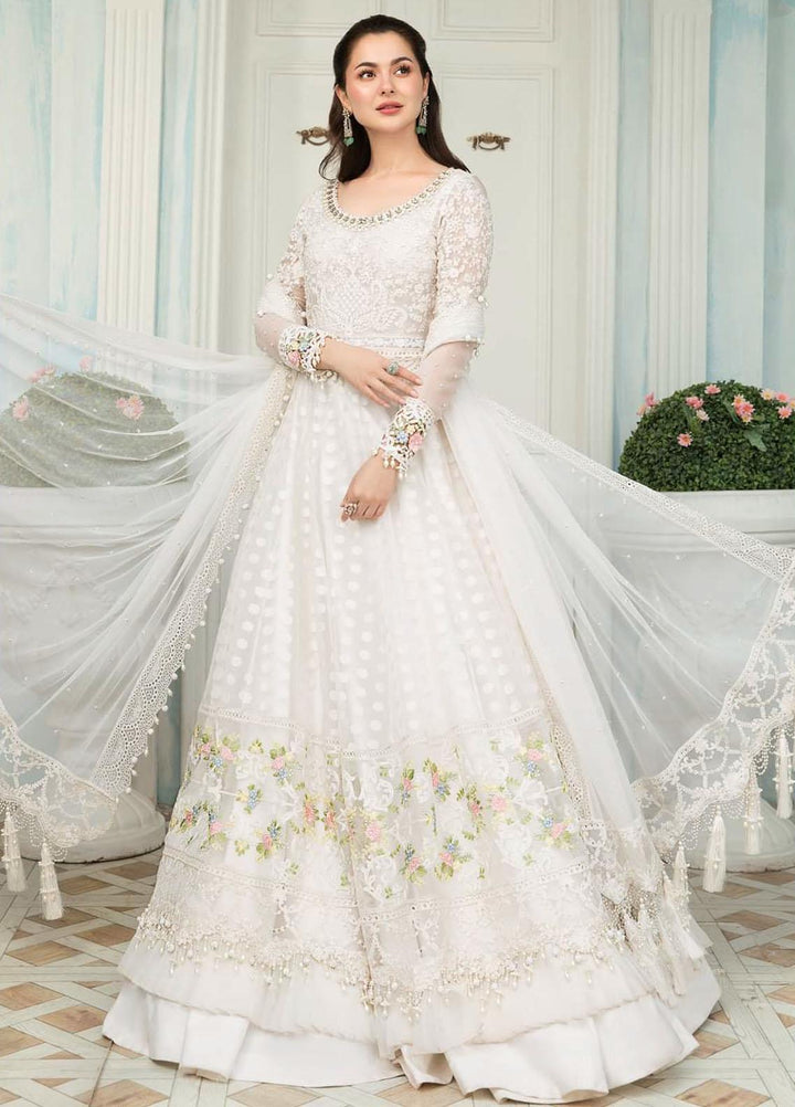 Maria B Embroidered Chiffon Suits Unstitched 3 Piece MB22C D3 - Luxury Collection