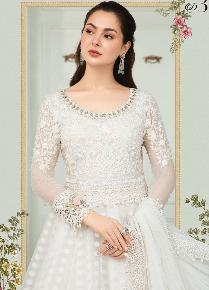 Maria B Embroidered Chiffon Suits Unstitched 3 Piece MB22C D3 - Luxury Collection