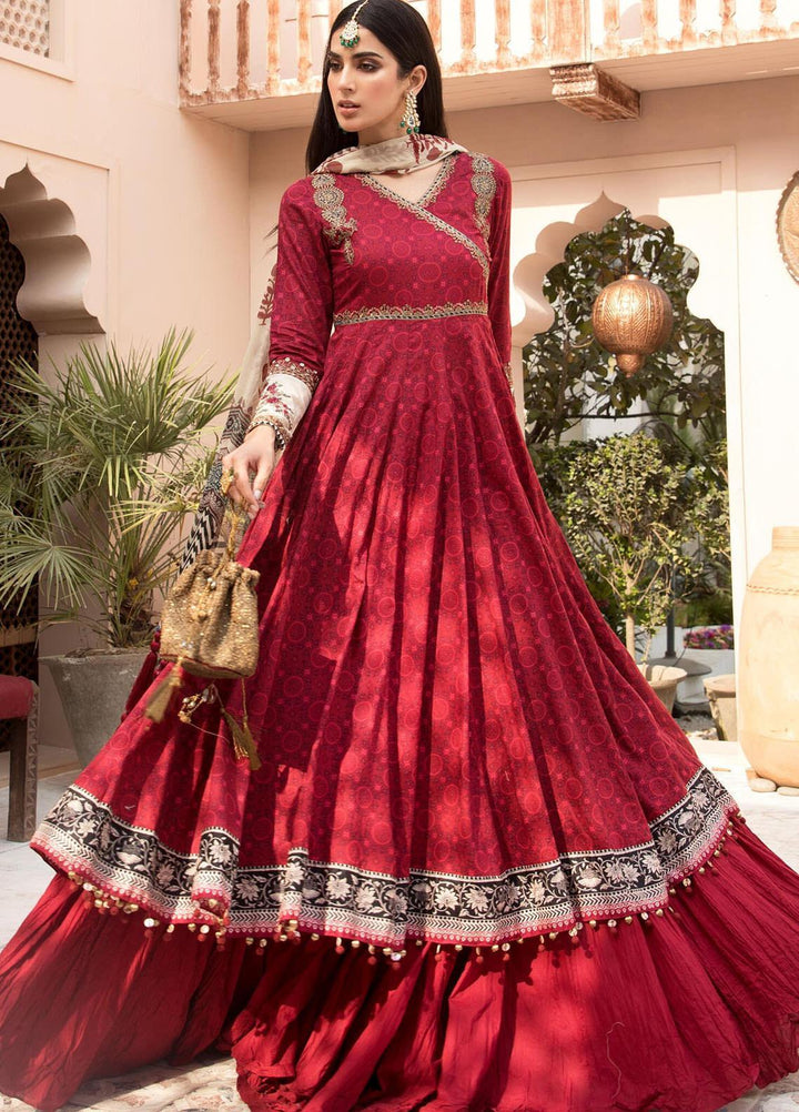 Maria B Embroidered Lawn Suits Unstitched 3 Piece MB21EL D-03 - Festive Collection