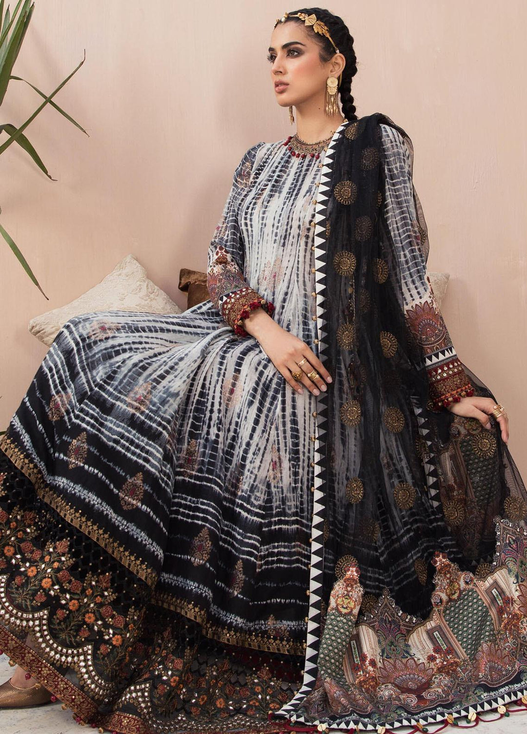 Maria B Embroidered Jacquard Suits Unstitched 3 Piece MB21EL D-04 - Festive Collection