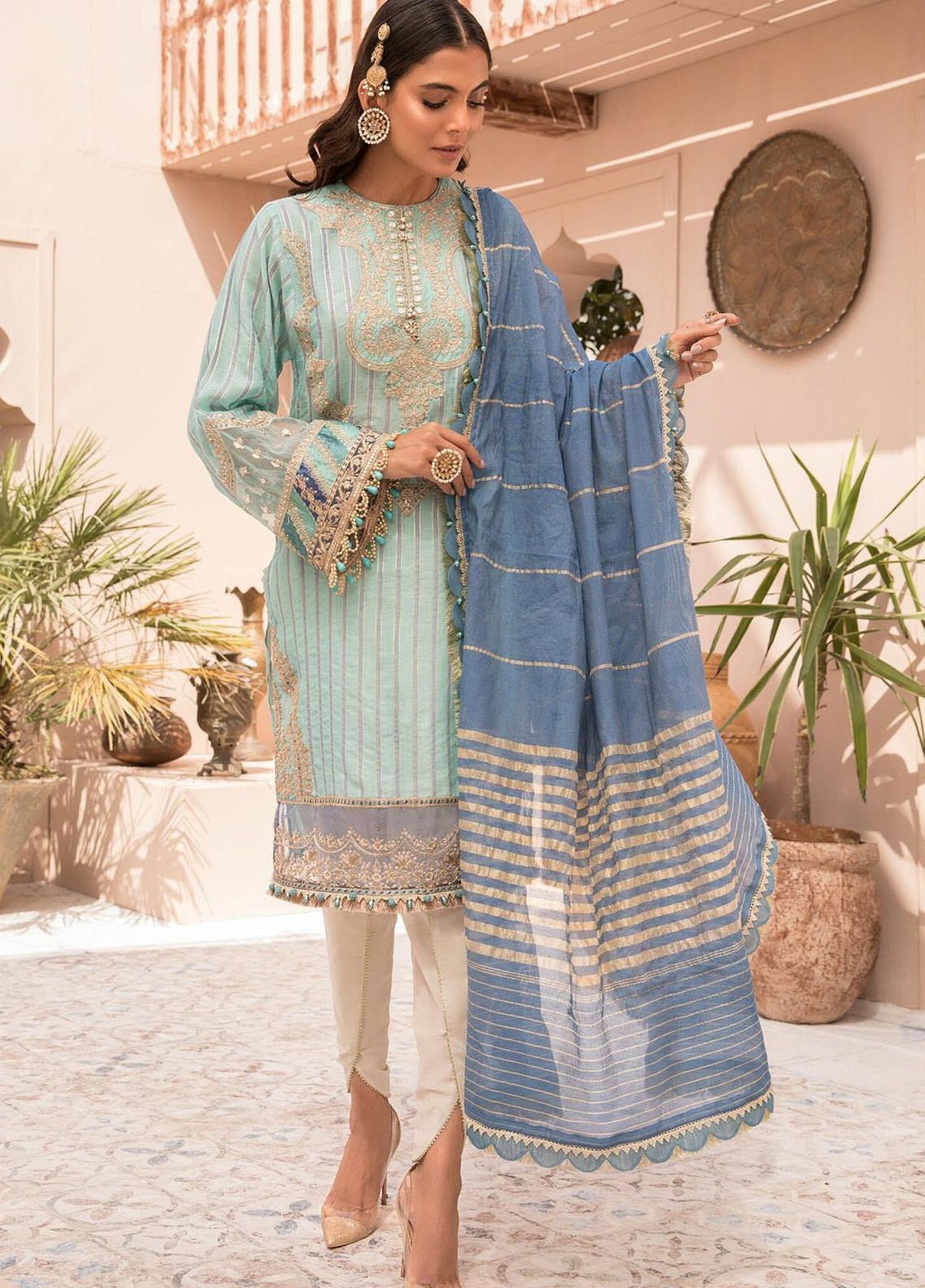 Maria B Embroidered Jacquard Suits Unstitched 3 Piece MB21EL D-07 - Festive Collection
