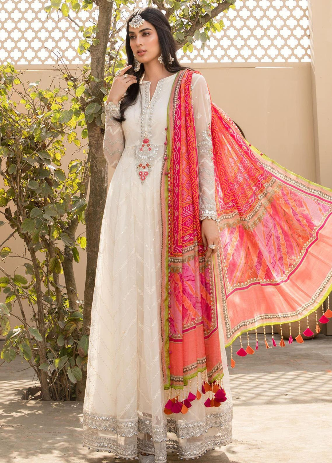 Maria B Embroidered Net Suits Unstitched 3 Piece MB21EL D-08 - Festive Collection