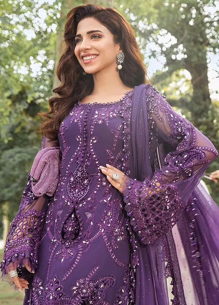 Maria B Embroidered Chiffon Suit Unstitched 3 Piece MB24C D-02 - Formal Collection