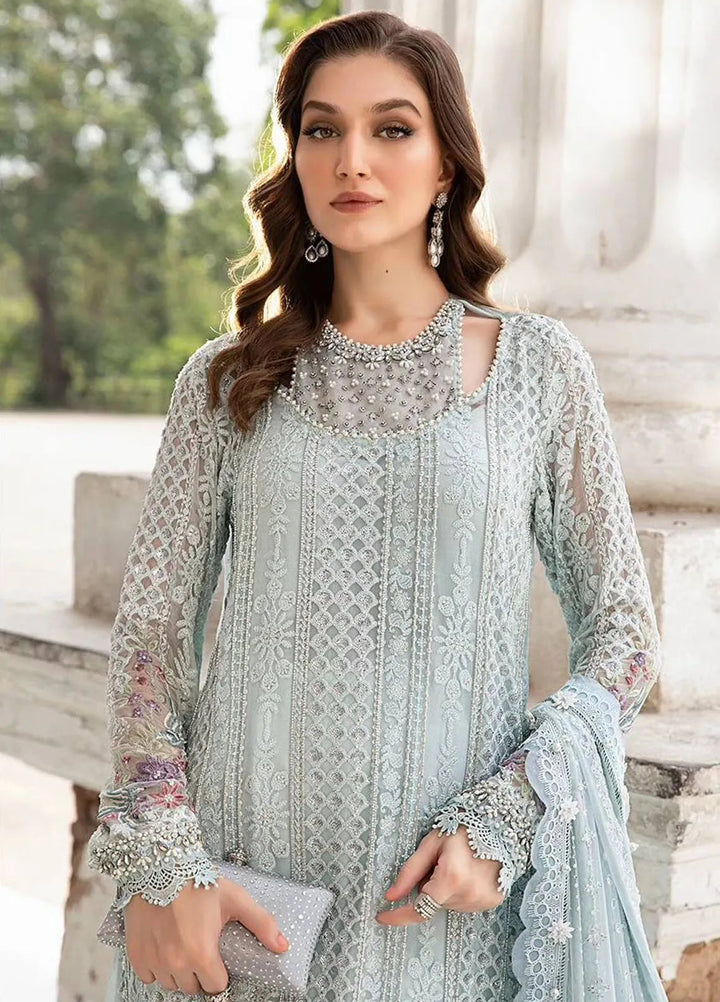 Maria B Embroidered Chiffon Suit Unstitched 3 Piece MB24C D-03 - Formal Collection
