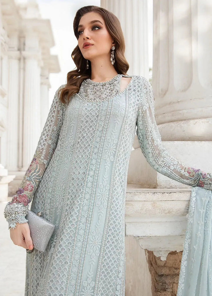 Maria B Embroidered Chiffon Suit Unstitched 3 Piece MB24C D-03 - Formal Collection