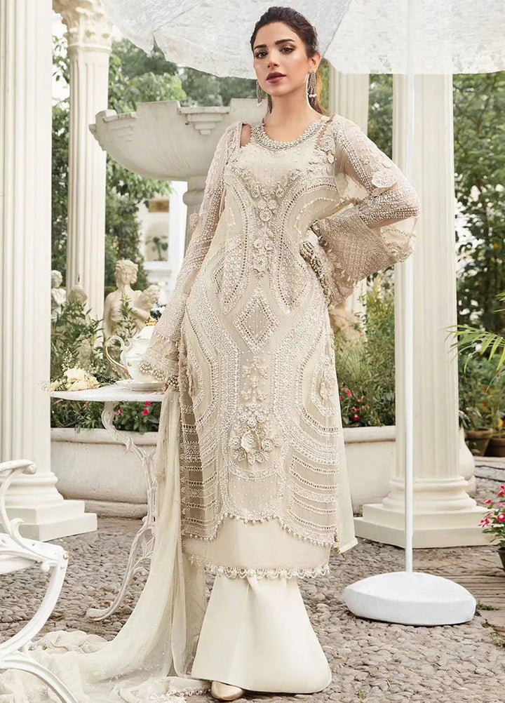 Maria B Embroidered Chiffon Suit Unstitched 3 Piece MB24C D-04 - Formal Collection
