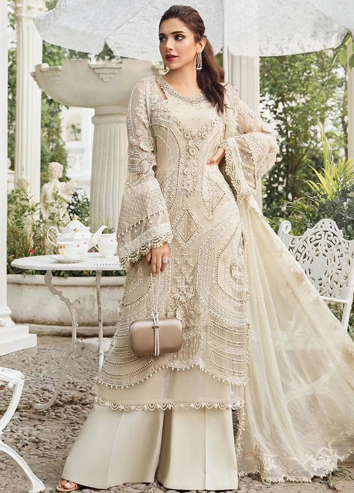 Maria B Embroidered Chiffon Suit Unstitched 3 Piece MB24C D-04 - Formal Collection