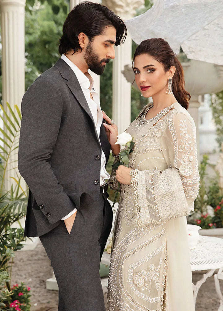 Maria B Embroidered Chiffon Suit Unstitched 3 Piece MB24C D-04 - Formal Collection