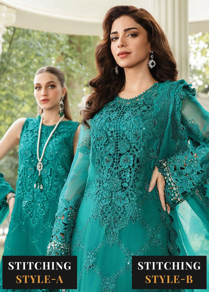 Maria B Embroidered Chiffon Suit Unstitched 3 Piece MB24C D-05 - Formal Collection