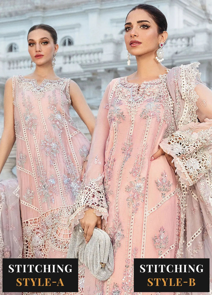 Maria B Embroidered Chiffon Suit Unstitched 3 Piece MB24C D-06 - Formal Collection