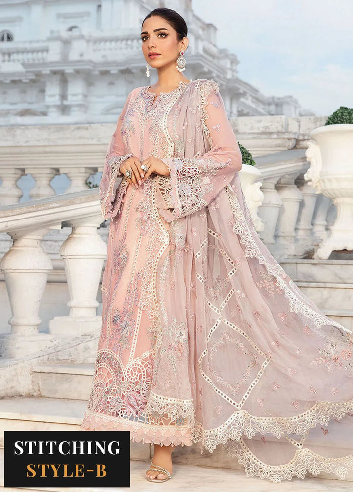 Maria B Embroidered Chiffon Suit Unstitched 3 Piece MB24C D-06 - Formal Collection