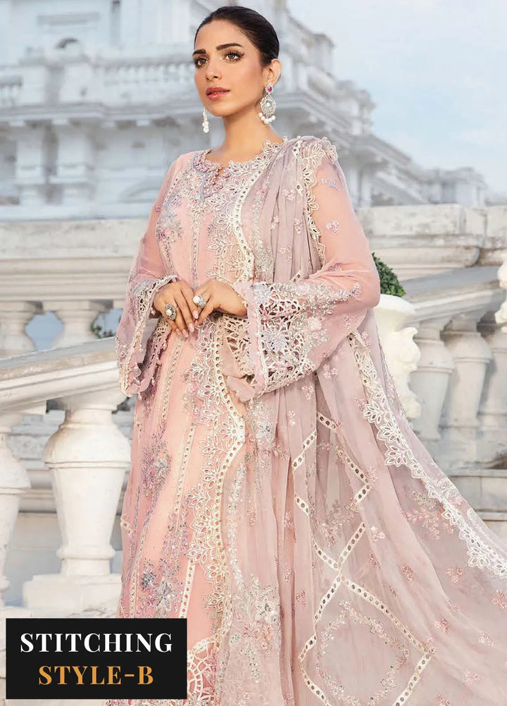 Maria B Embroidered Chiffon Suit Unstitched 3 Piece MB24C D-06 - Formal Collection