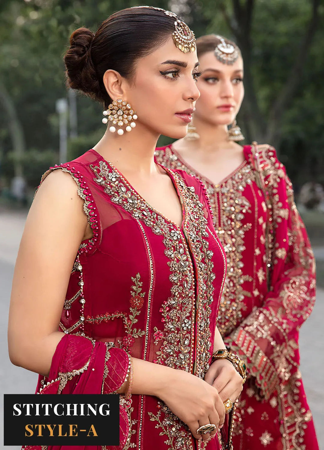 Maria B Embroidered Chiffon Suit Unstitched 3 Piece MB24C D-07 - Formal Collection