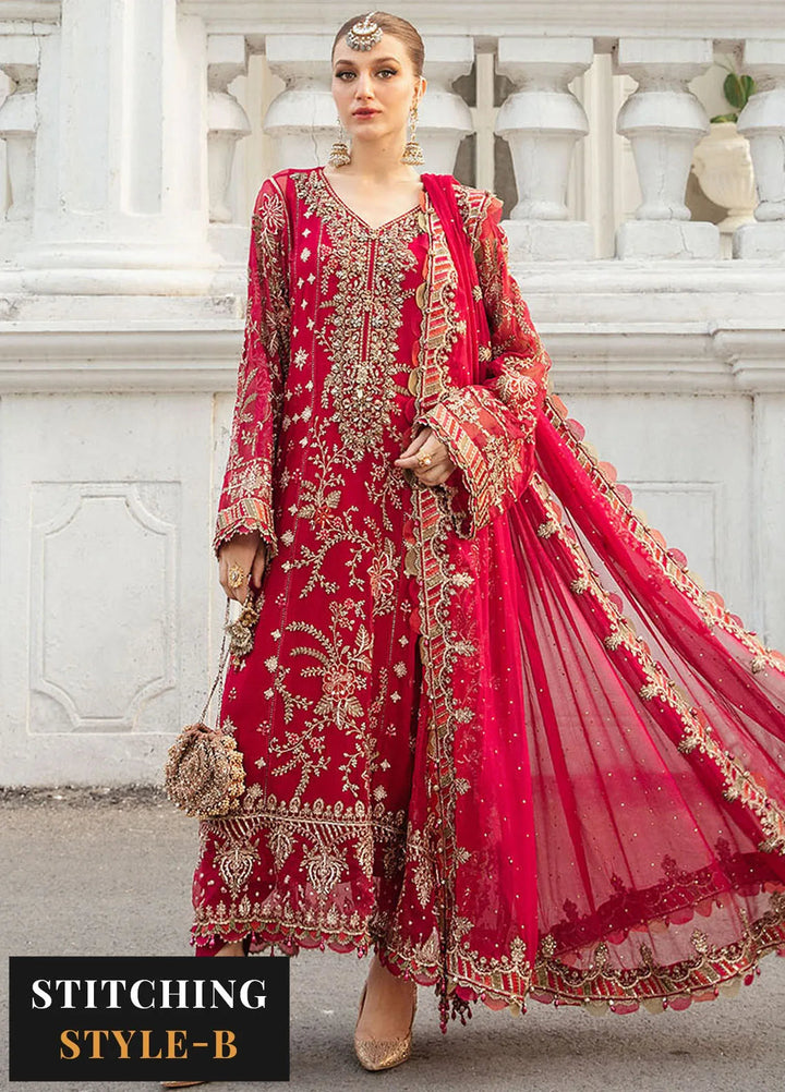 Maria B Embroidered Chiffon Suit Unstitched 3 Piece MB24C D-07 - Formal Collection