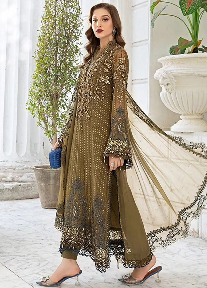 Maria B Embroidered Chiffon Suit Unstitched 3 Piece MB24C D-08 - Formal Collection