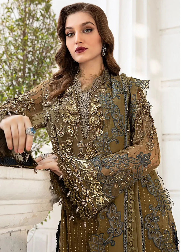 Maria B Embroidered Chiffon Suit Unstitched 3 Piece MB24C D-08 - Formal Collection