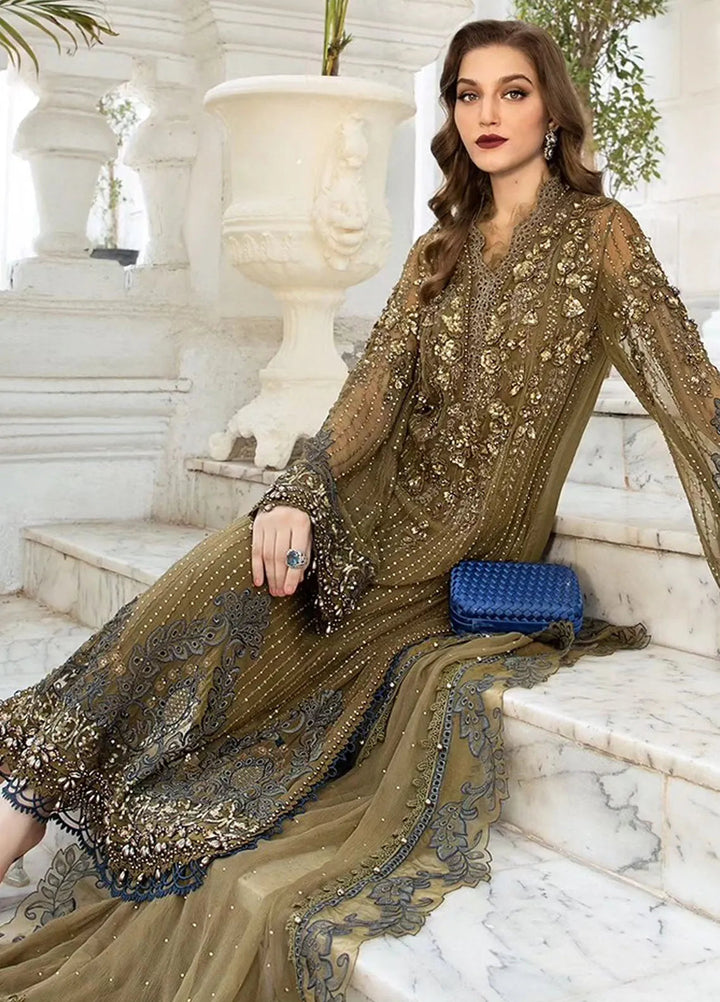 Maria B Embroidered Chiffon Suit Unstitched 3 Piece MB24C D-08 - Formal Collection