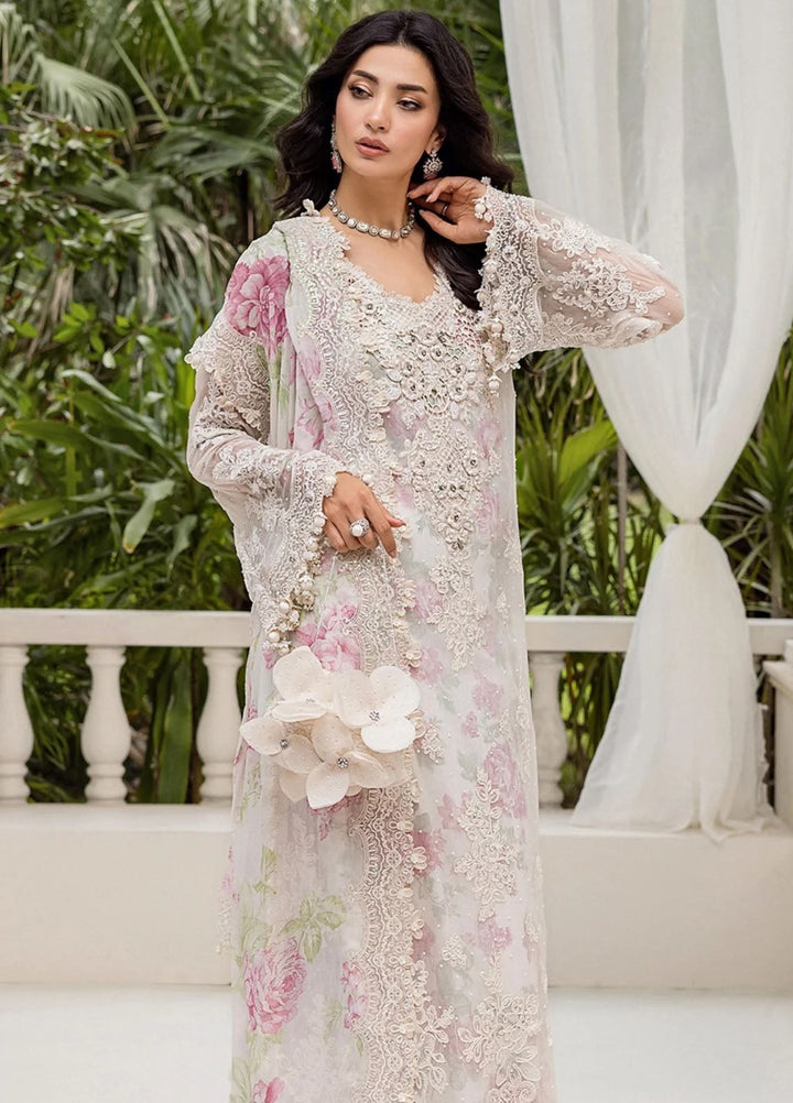 Maria B Embroidered Chiffon Suits Unstitched 3 Piece MB25CU D-01 - Formals Collection