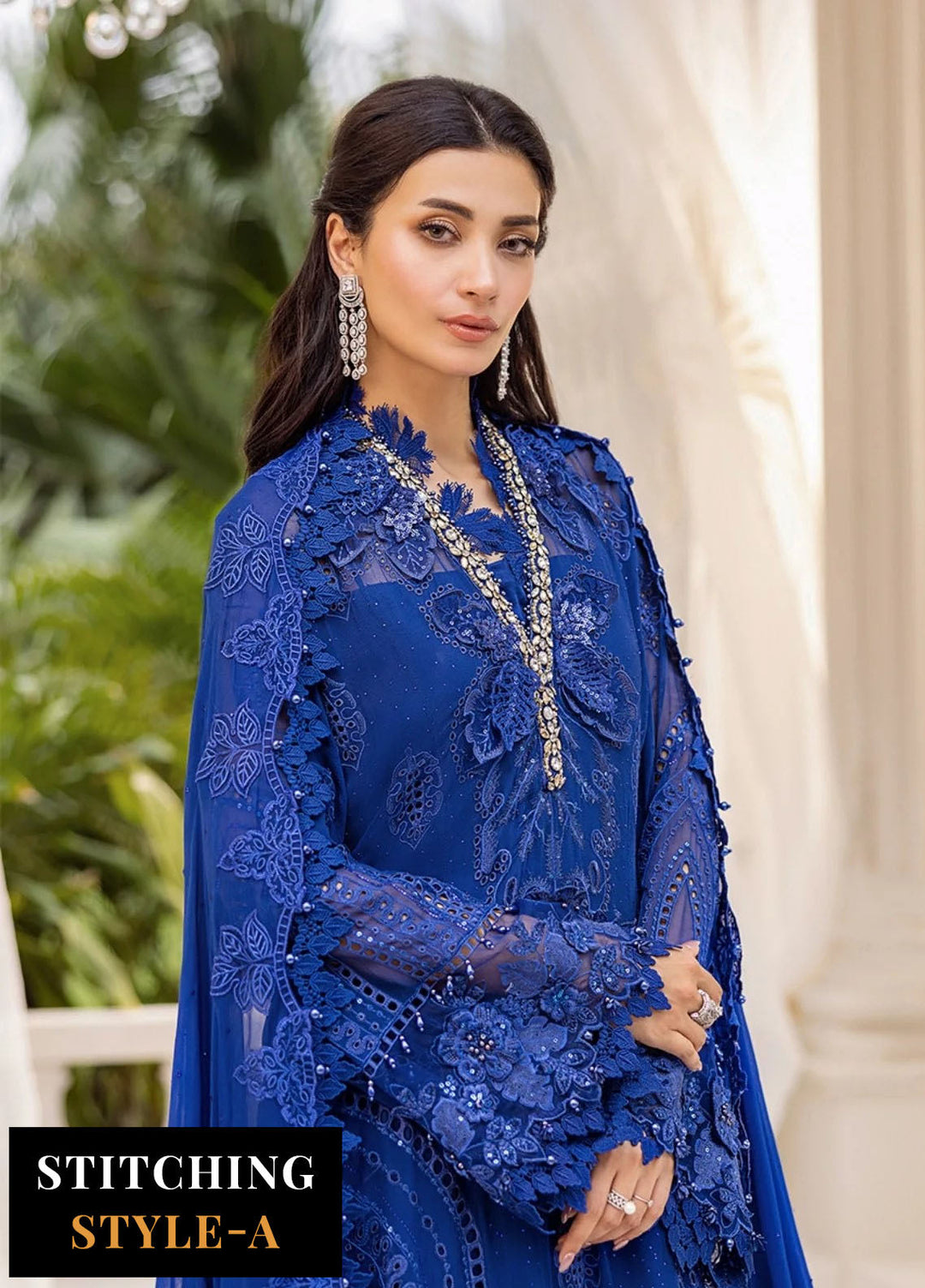 Maria B Embroidered Chiffon Suits Unstitched 3 Piece MB25CU D-03 - Formals Collection