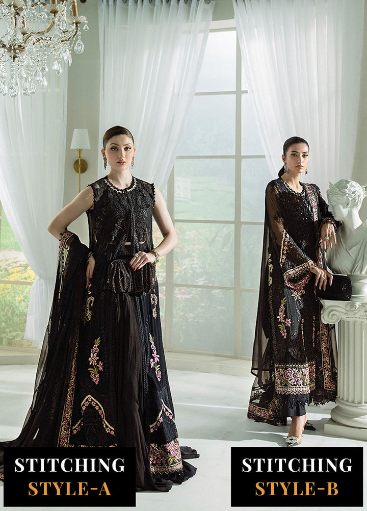 Minor Defect - Maria B Embroidered Chiffon Suits Unstitched 3 Piece MB25CU D-04 - Formals Collection