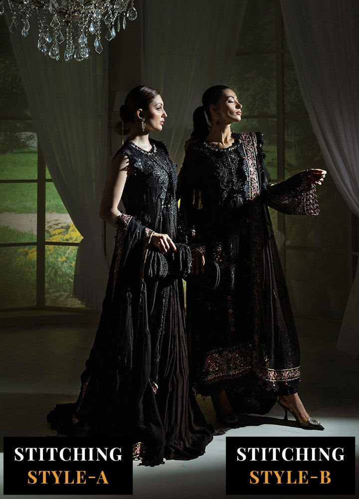 Minor Defect - Maria B Embroidered Chiffon Suits Unstitched 3 Piece MB25CU D-04 - Formals Collection